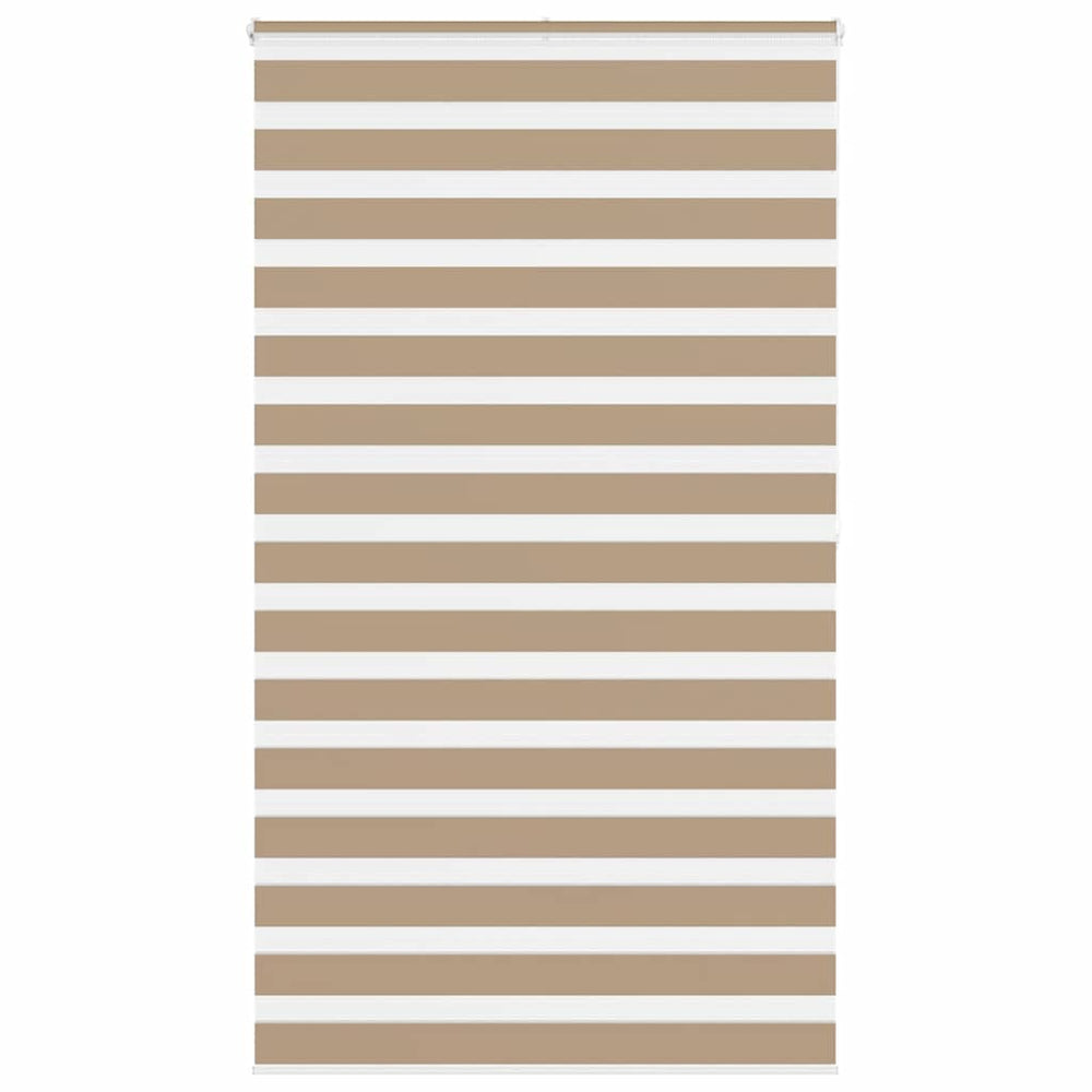 Vidaxl zebra blind 125x200 cm stofbreedte 120,9 cm polyester zandbruin