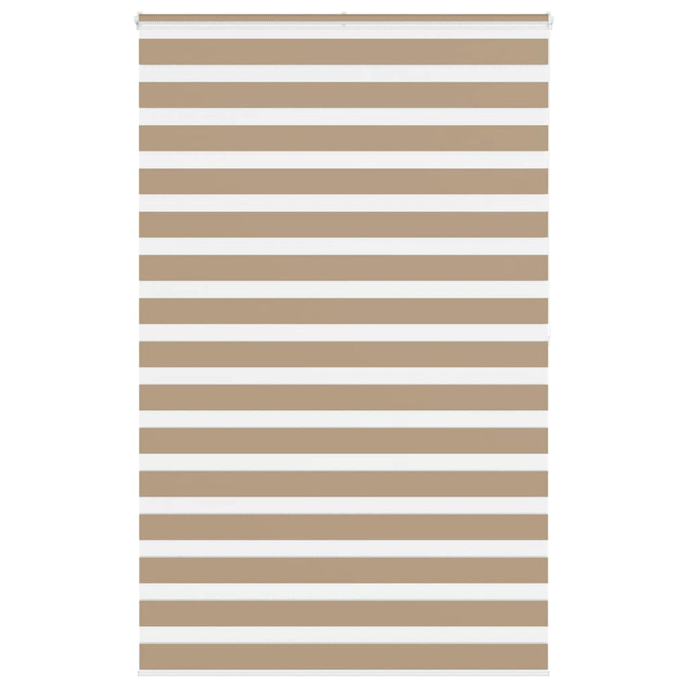 Vidaxl zebra blind 145x200 cm stofbreedte 140,9 cm polyester zandbruin