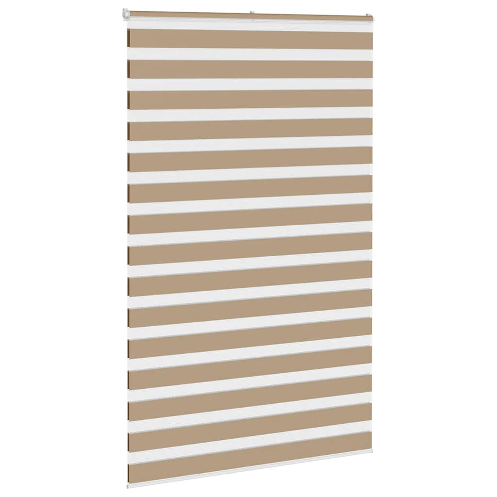 Vidaxl zebra blind 150x200 cm stofbreedte 145,9 cm polyester zandbruin