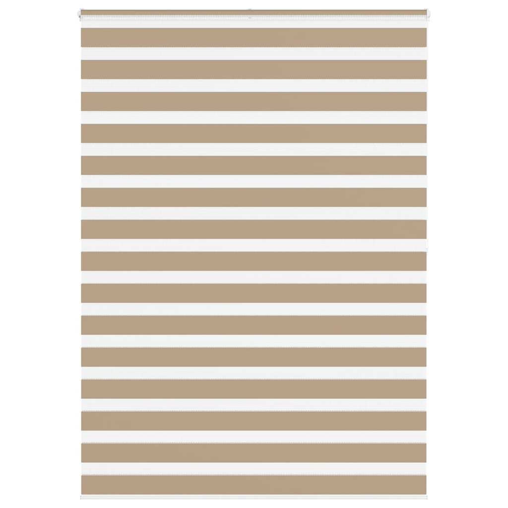 Vidaxl zebra blind 160x200 cm stofbreedte 155,9 cm polyester zandbruin
