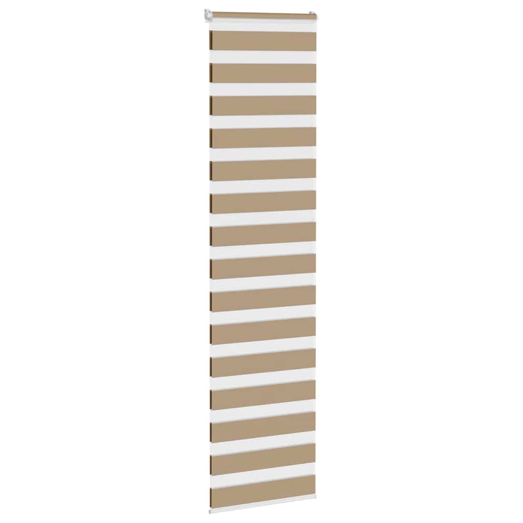 Vidaxl zebragordijn 55x230 cm stofbreedte 50,9 cm polyester zandbruin