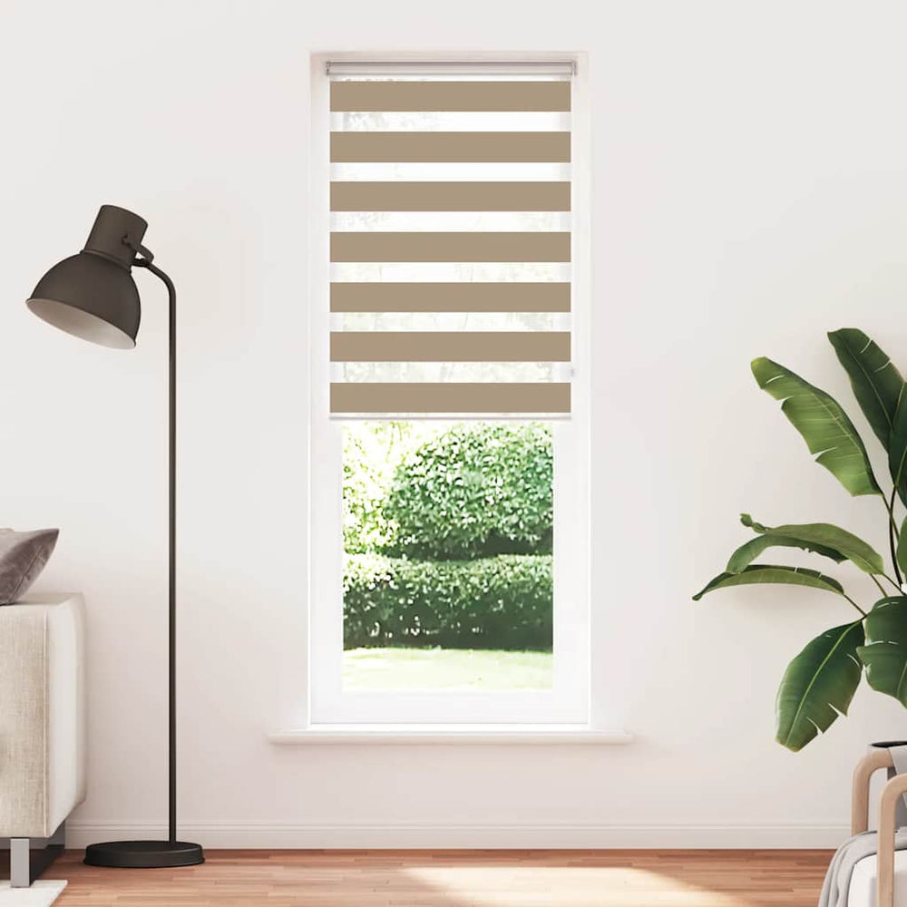 Vidaxl zebra blind 75x230 cm stofbreedte 70,9 cm polyester zandbruin