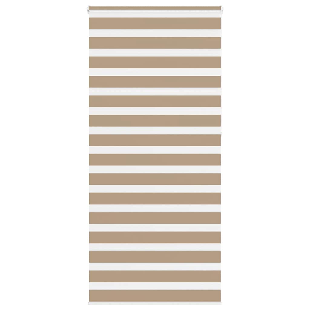 Vidaxl zebra blind 95x230 cm stofbreedte 90,9 cm polyester zandbruin