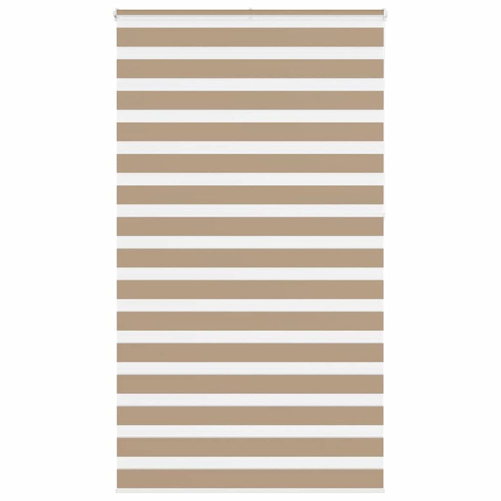 Vidaxl zebra blind 135x230 cm stofbreedte 130,9 cm polyester zandbruin