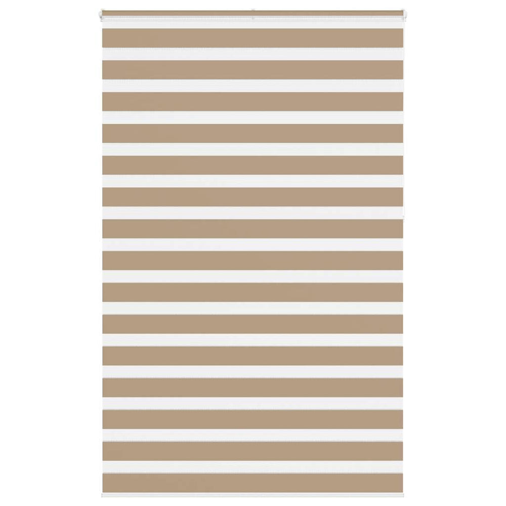 Vidaxl zebra blind 140x230 cm stofbreedte 135,9 cm polyester zandbruin