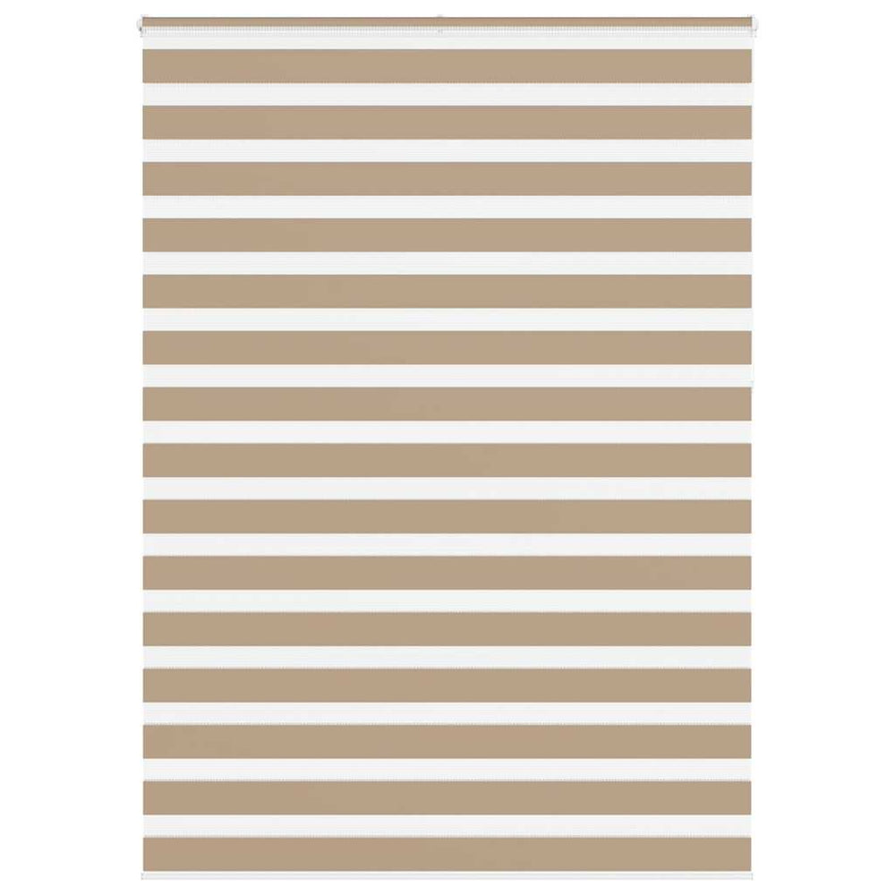 Vidaxl zebra blind 155x230 cm stofbreedte 150,9 cm polyester zandbruin
