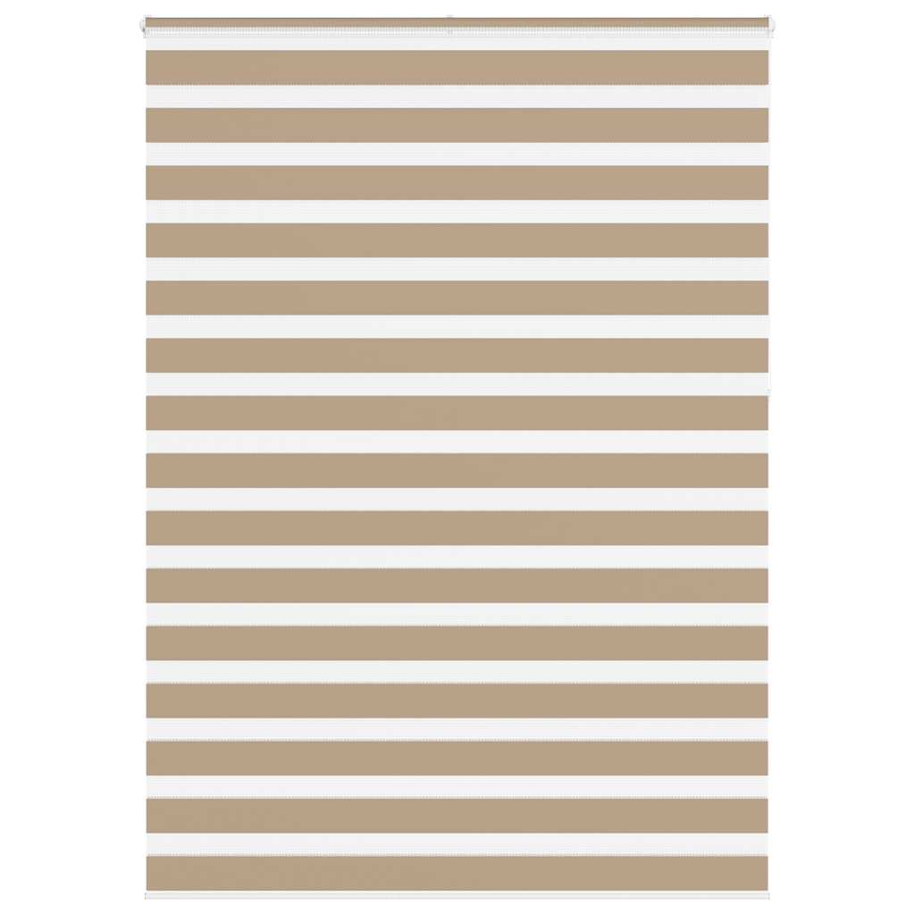 Vidaxl zebra blind 165x230 cm stofbreedte 160,9 cm polyester zandbruin