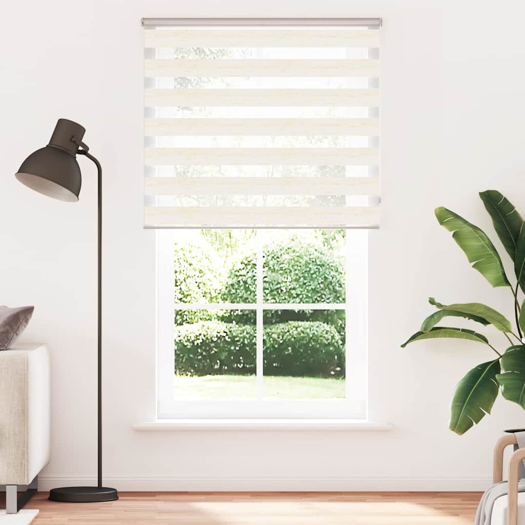 Vidaxl zebragordijn 130x230cm stofbreedte 125,9cm polyester marmerbeige