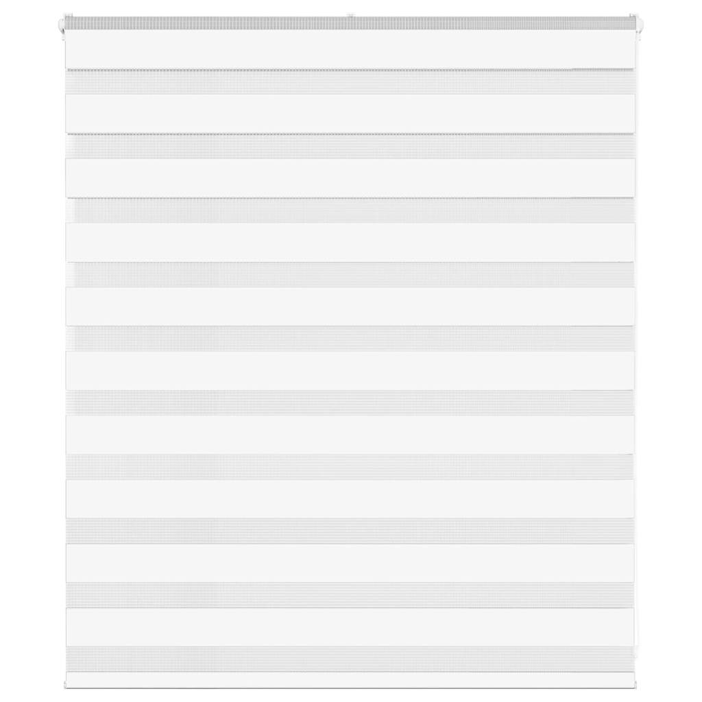 Vidaxl zebra blind 125x100 cm stofbreedte 120,9 cm polyester wit