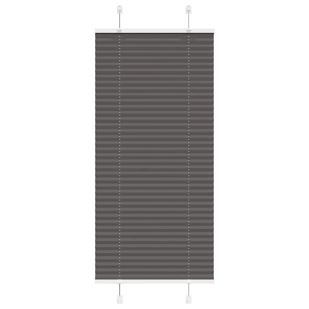 Vidaxl plissé rolgordijn 55x100 cm stofbreedte 54,4 cm polyester zwart