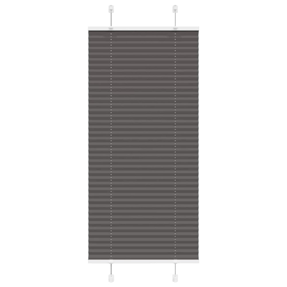 Vidaxl plissé rolgordijn 60x100 cm stofbreedte 59,4 cm polyester zwart