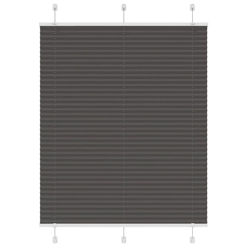 Vidaxl plissé rolgordijn 110x100cm stofbreedte 109,4cm polyester zwart