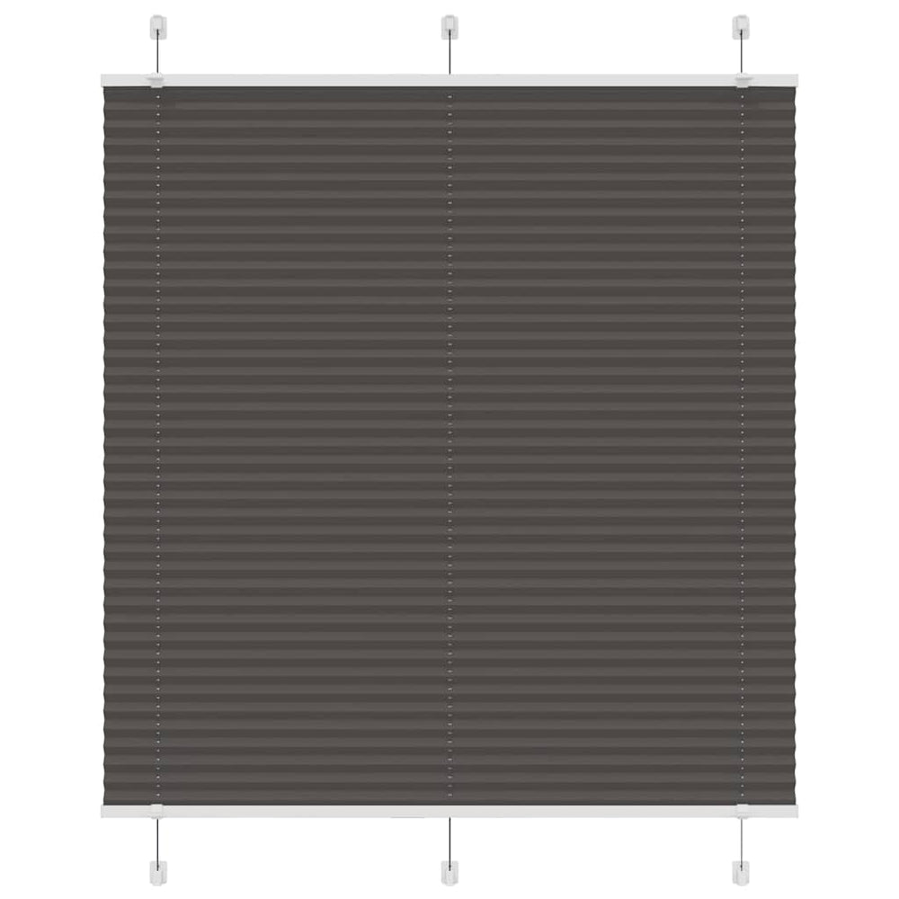 Vidaxl plissé rolgordijn 120x100cm stofbreedte 119,4cm polyester zwart