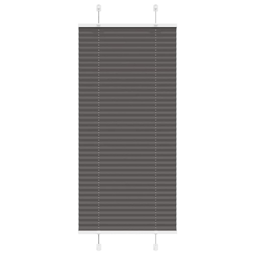 Vidaxl plissé rolgordijn 55x150 cm stofbreedte 54,4 cm polyester zwart
