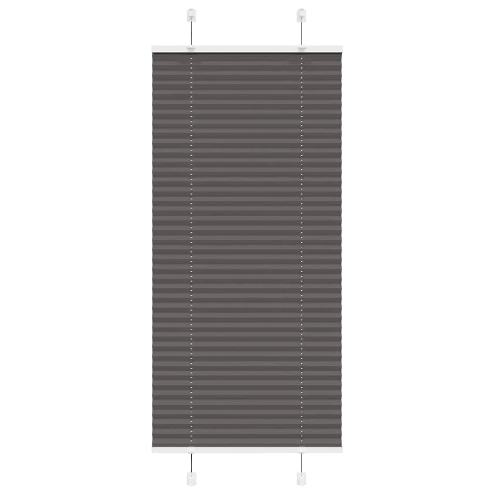 Vidaxl plissé rolgordijn 65x150 cm stofbreedte 64,4 cm polyester zwart