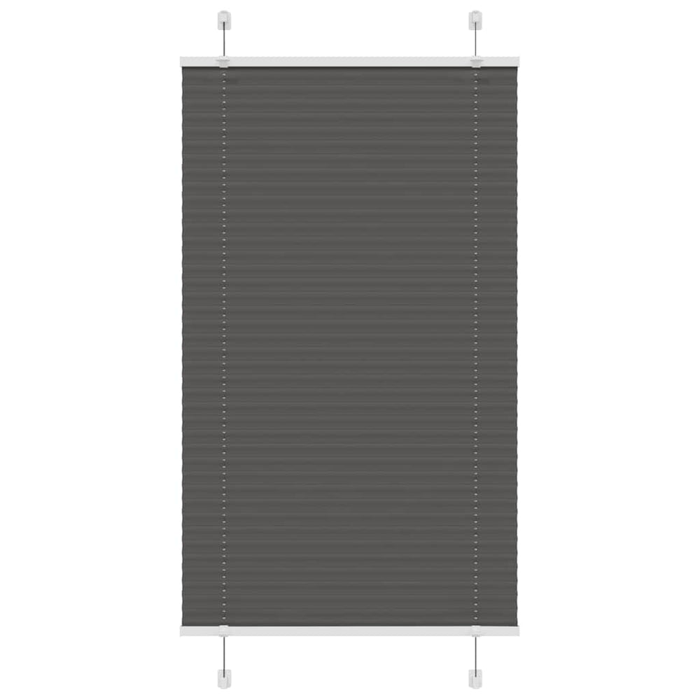 Vidaxl plissé rolgordijn 80x150 cm stofbreedte 79,4 cm polyester zwart