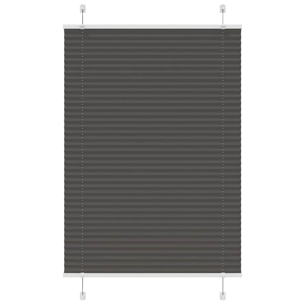 Vidaxl plissé rolgordijn 90x150 cm stofbreedte 89,4 cm polyester zwart