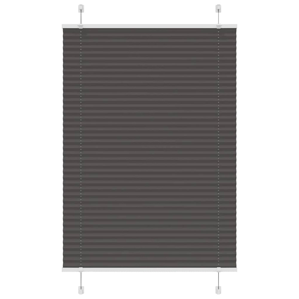 Vidaxl plissé rolgordijn 95x150 cm stofbreedte 94,4 cm polyester zwart