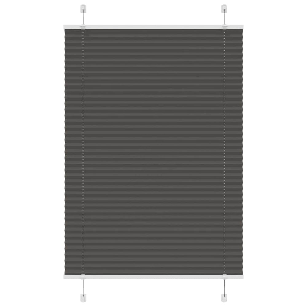 Vidaxl plissé rolgordijn 100x150 cm stofbreedte 99,4cm polyester zwart