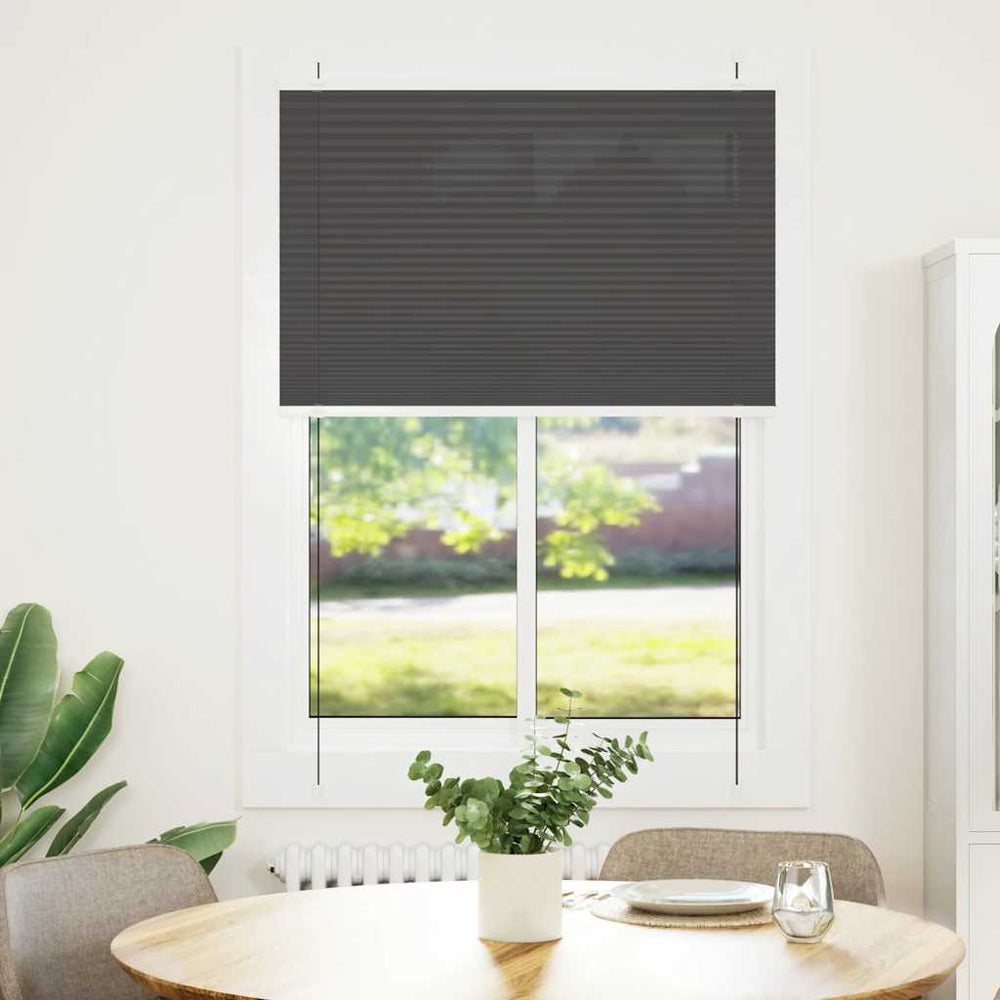 Vidaxl plissé rolgordijn 100x150 cm stofbreedte 99,4cm polyester zwart