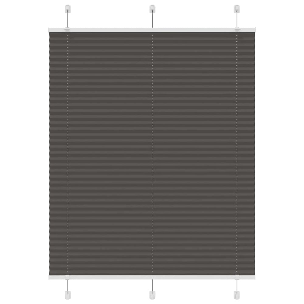 Vidaxl plissé rolgordijn 105x150cm stofbreedte 104,4cm polyester zwart