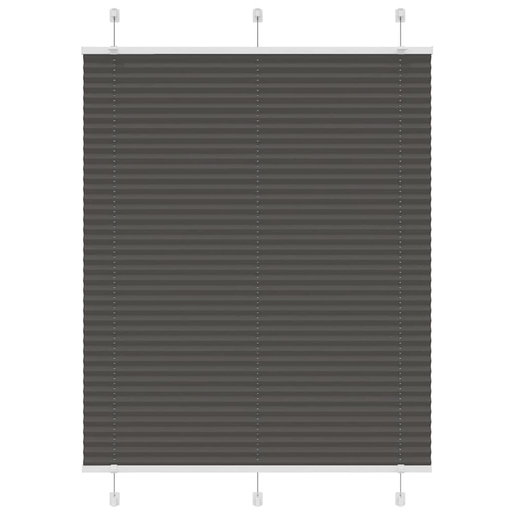 Vidaxl plissé rolgordijn 110x150cm stofbreedte 109,4cm polyester zwart