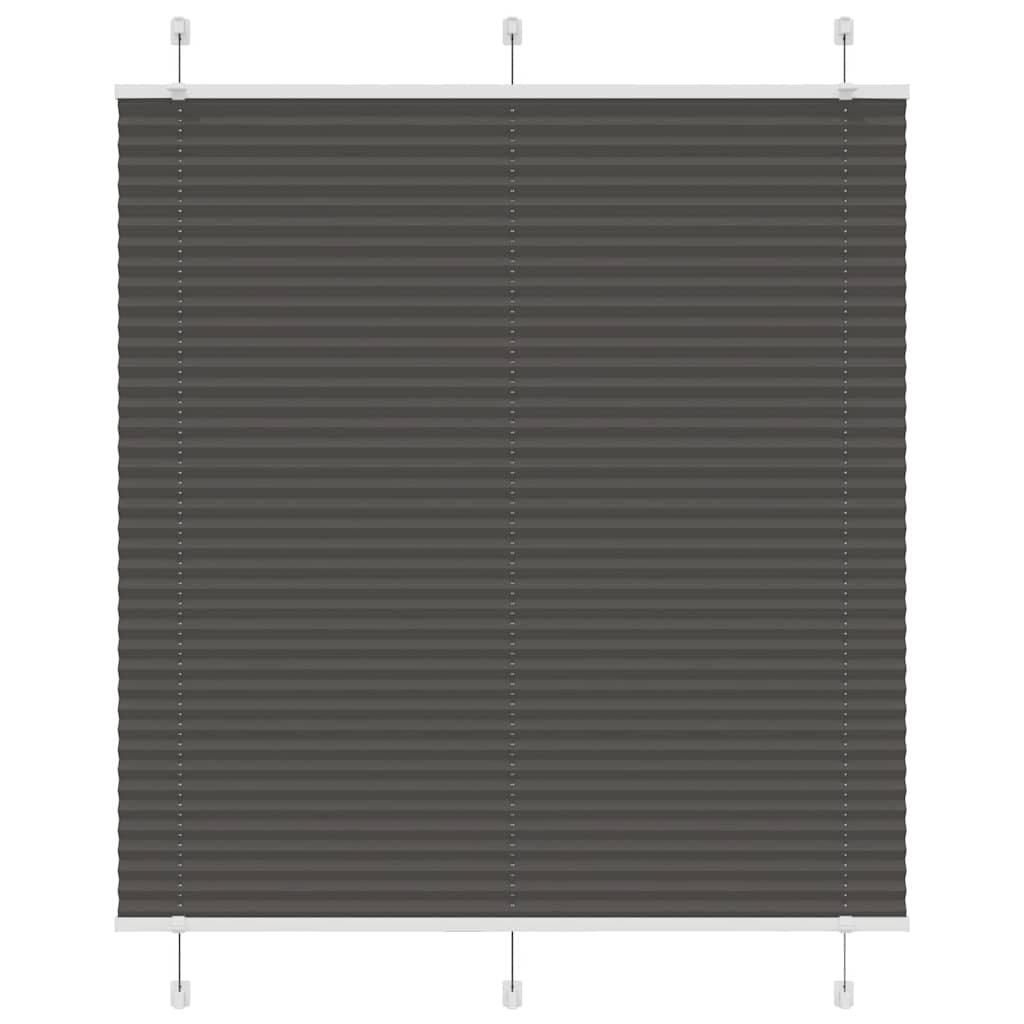 Vidaxl plissé rolgordijn 120x150cm stofbreedte 119,4cm polyester zwart