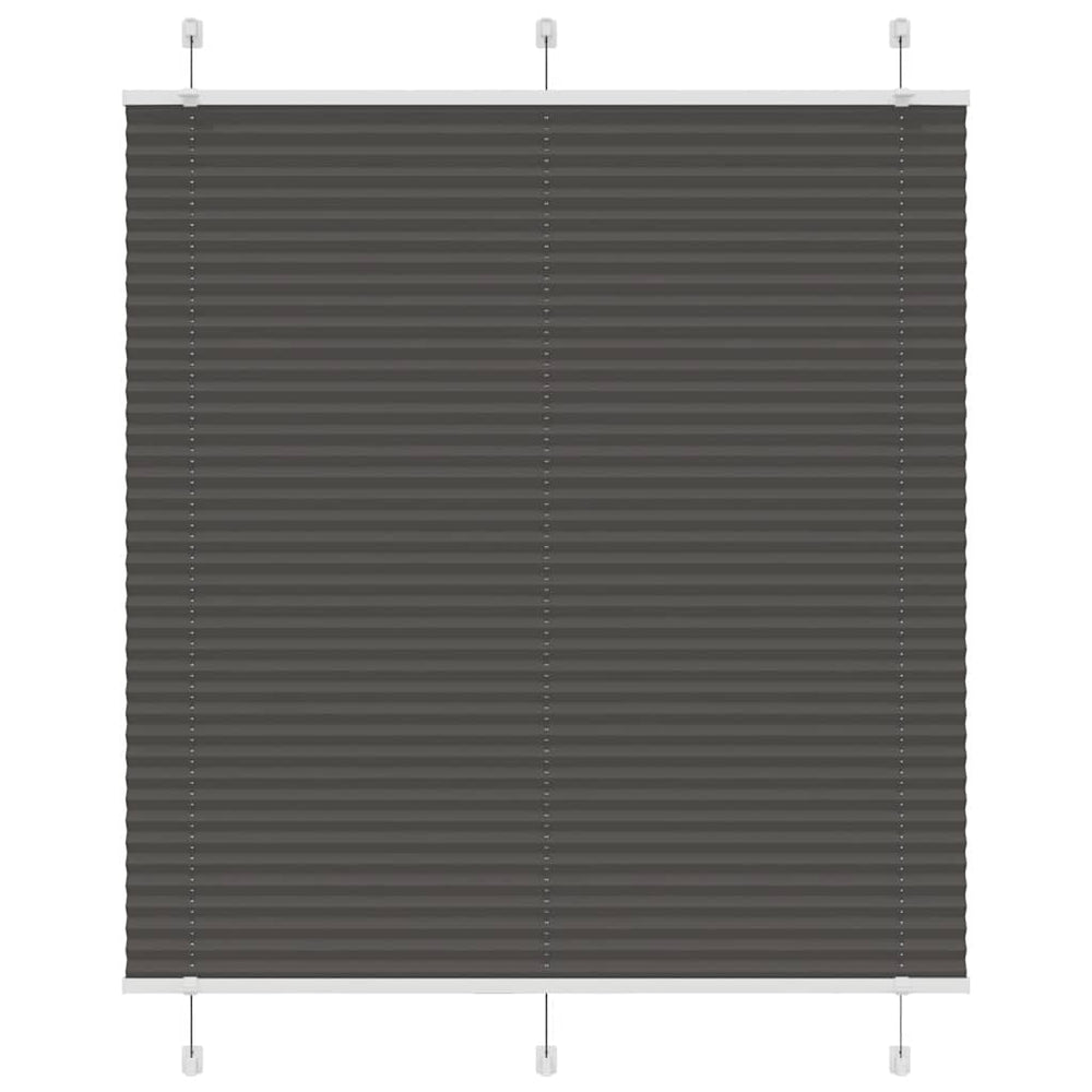 Vidaxl plissé rolgordijn 120x150cm stofbreedte 119,4cm polyester zwart