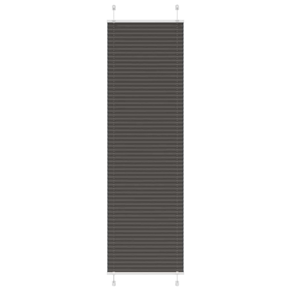 Vidaxl plissé rolgordijn 65x200 cm stofbreedte 64,4 cm polyester zwart