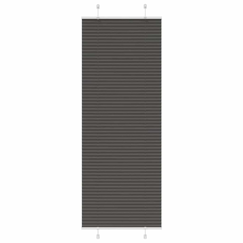 Vidaxl plissé rolgordijn 70x200 cm stofbreedte 69,4 cm polyester zwart