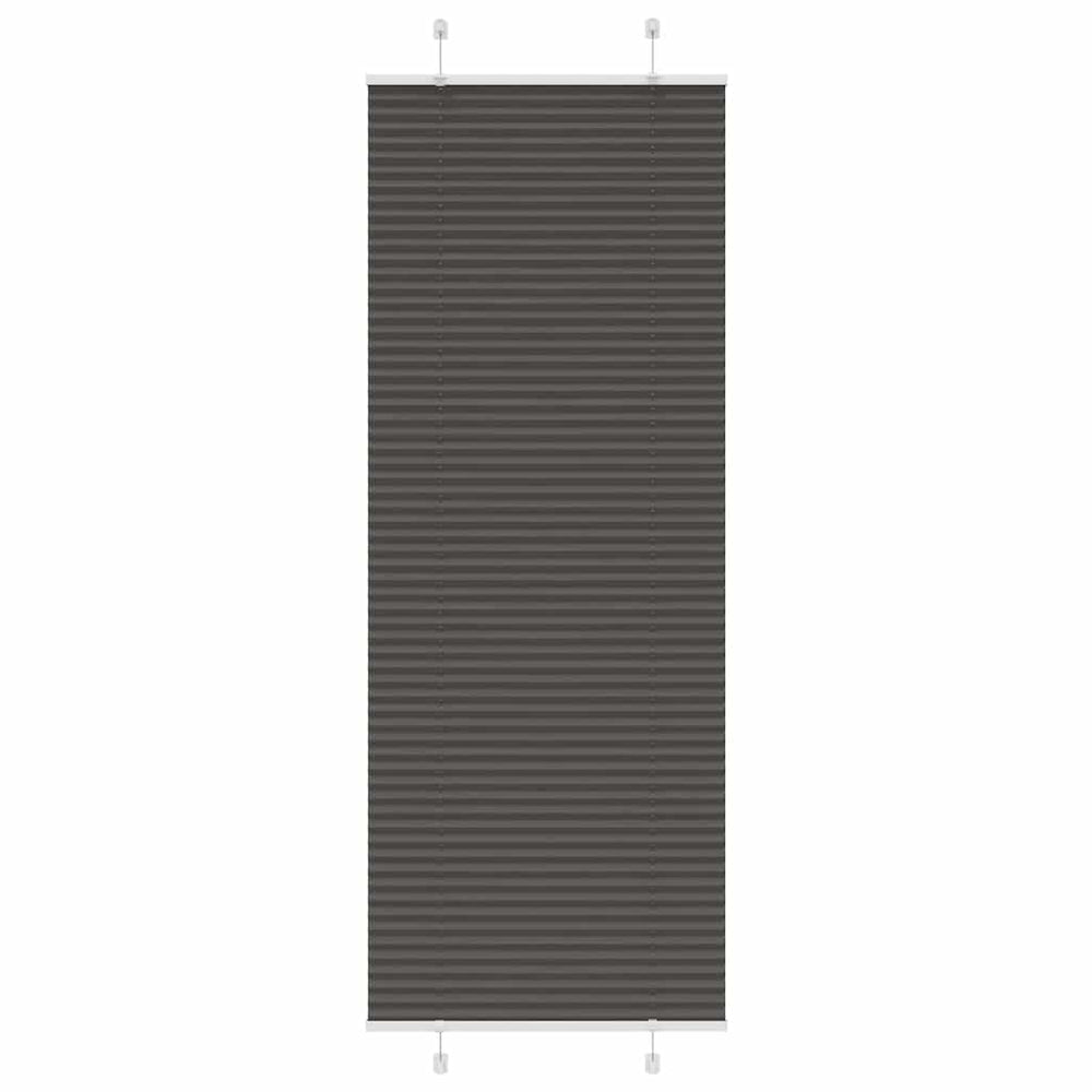 Vidaxl plissé rolgordijn 75x200 cm stofbreedte 74,4 cm polyester zwart
