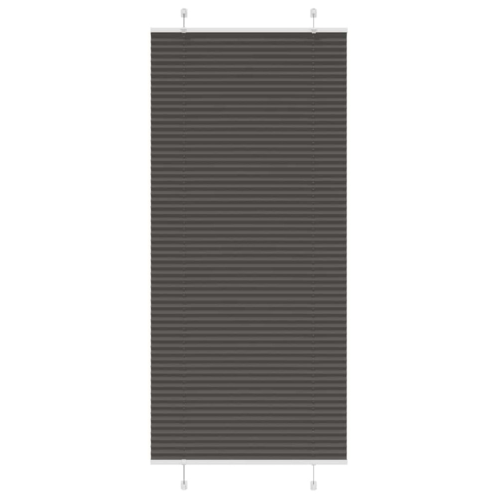 Vidaxl plissé rolgordijn 90x200 cm stofbreedte 89,4 cm polyester zwart