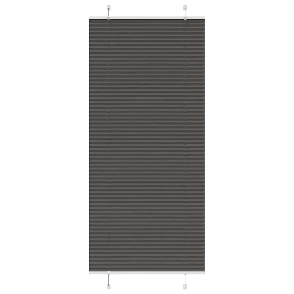 Vidaxl plissé rolgordijn 95x200 cm stofbreedte 94,4 cm polyester zwart