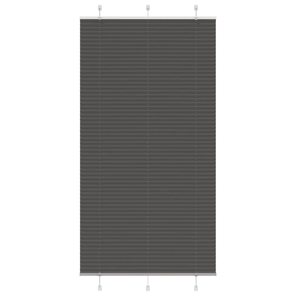 Vidaxl plissé rolgordijn 105x200cm stofbreedte 104,4cm polyester zwart