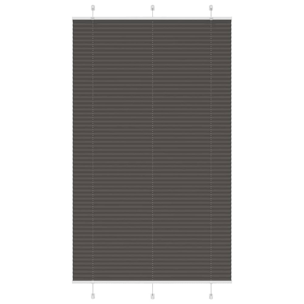 Vidaxl plissé rolgordijn 115x200cm stofbreedte 114,4cm polyester zwart