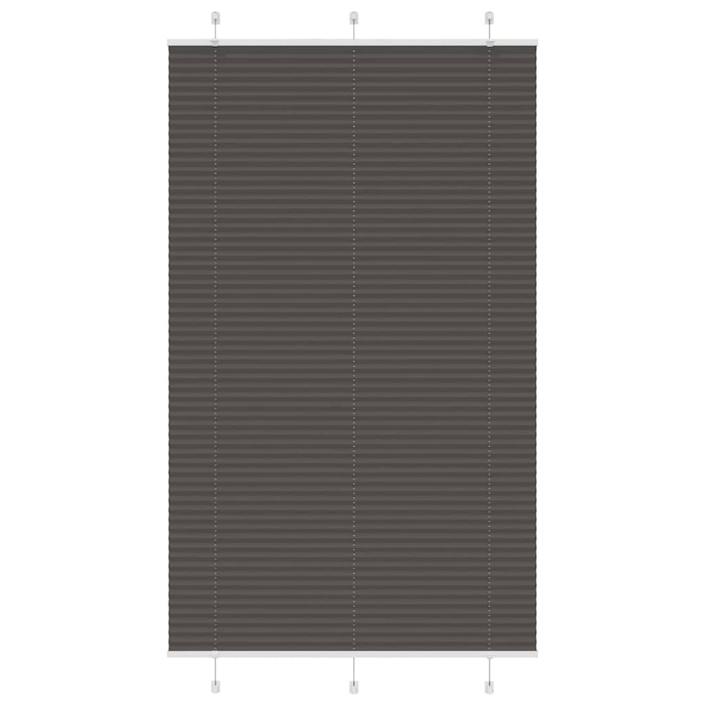 Vidaxl plissé rolgordijn 120x200cm stofbreedte 119,4cm polyester zwart