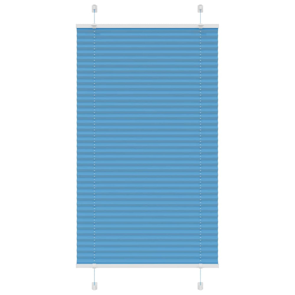 Vidaxl plissé rolgordijn 75x100 cm stofbreedte 74,4 cm polyester blauw