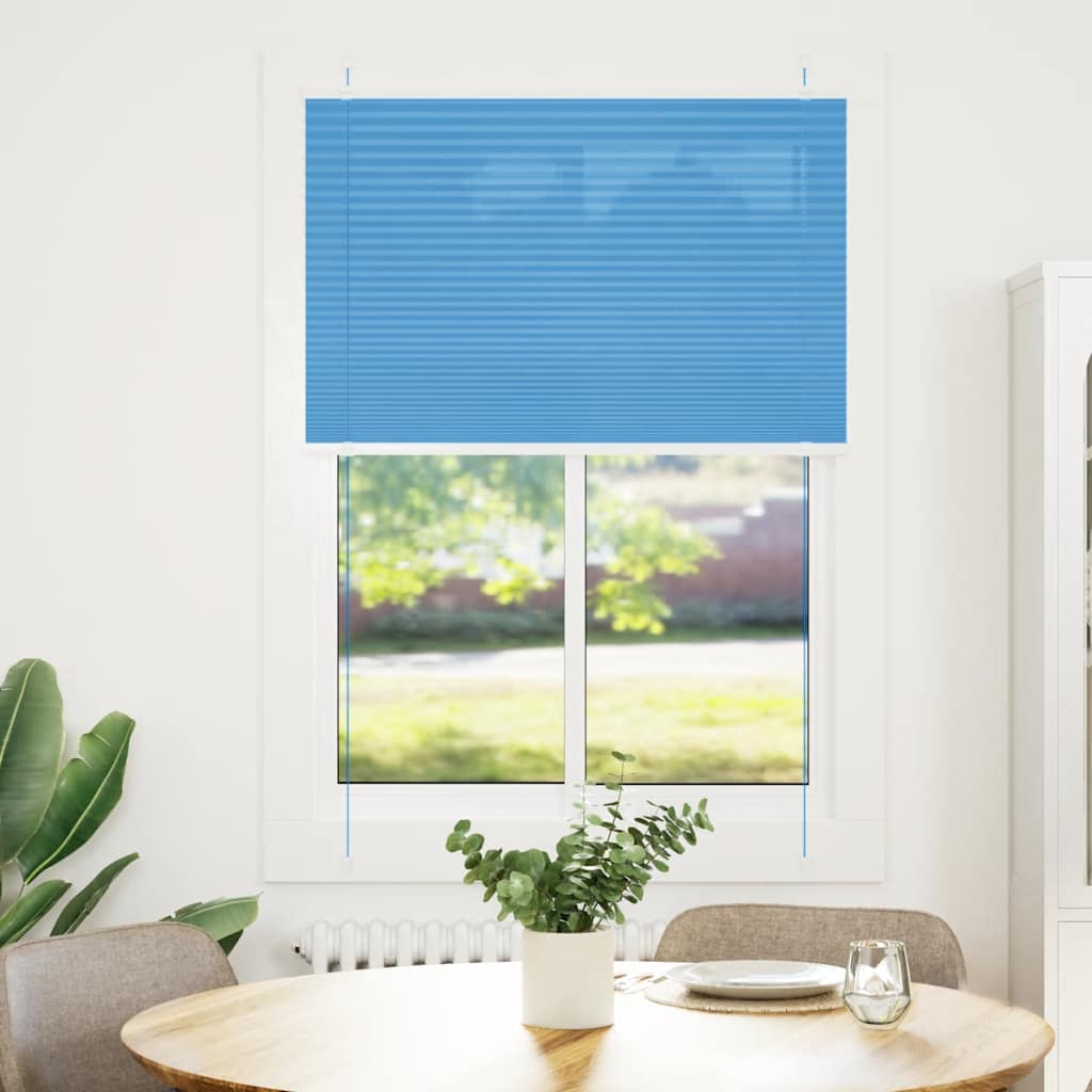 Vidaxl plissé rolgordijn 90x100 cm stofbreedte 89,4 cm polyester blauw