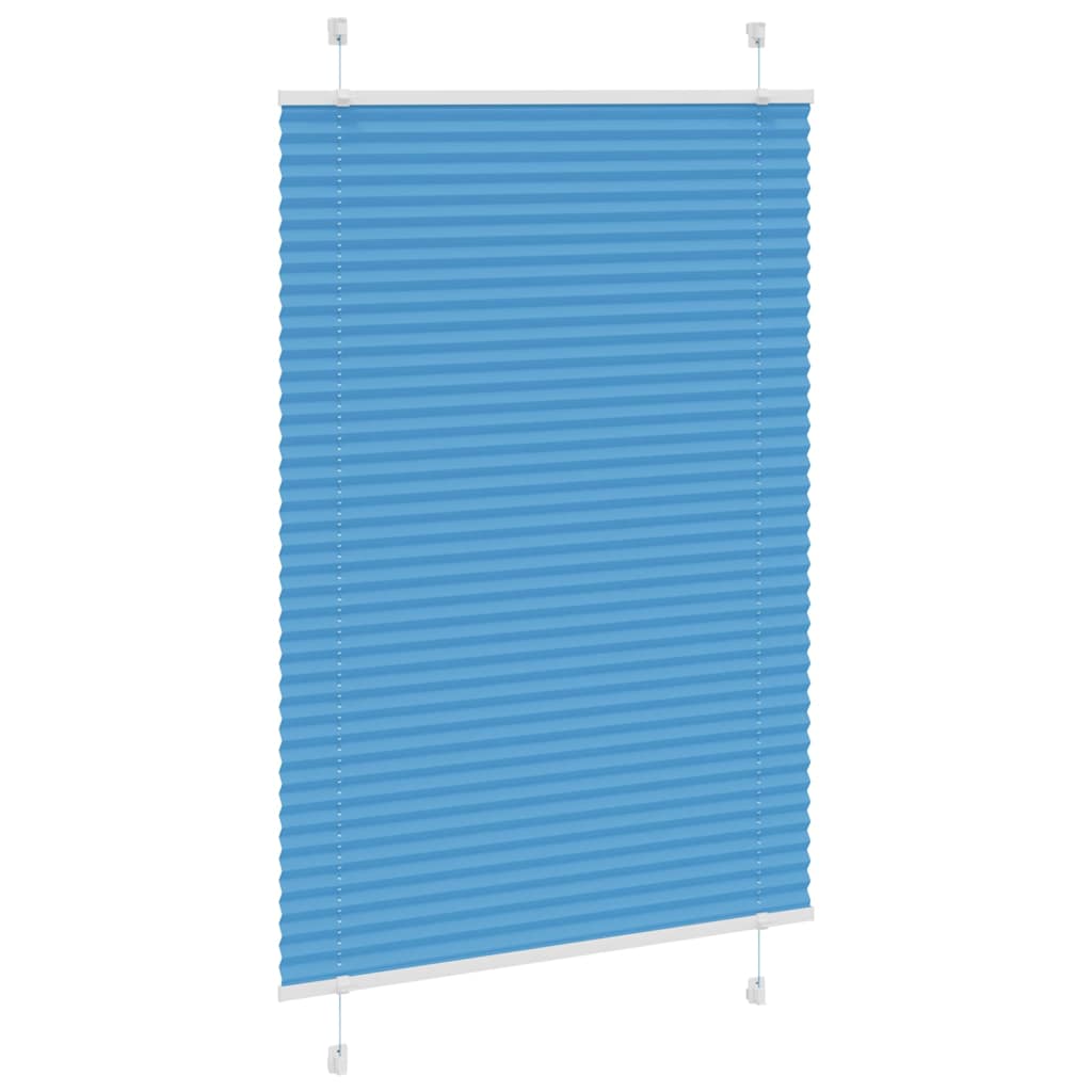 Vidaxl plissé rolgordijn 90x100 cm stofbreedte 89,4 cm polyester blauw