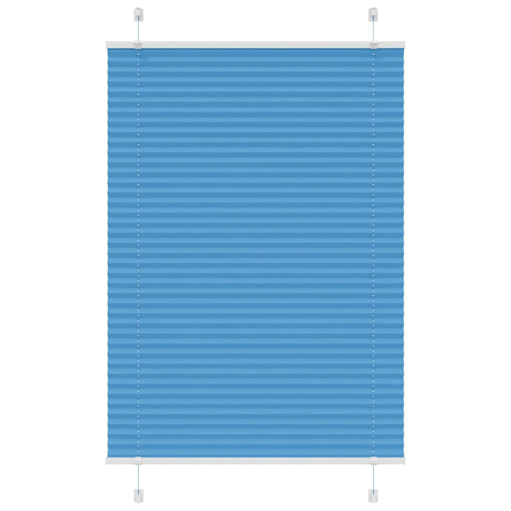 Vidaxl plissé rolgordijn 100x100 cm stofbreedte 99,4cm polyester blauw