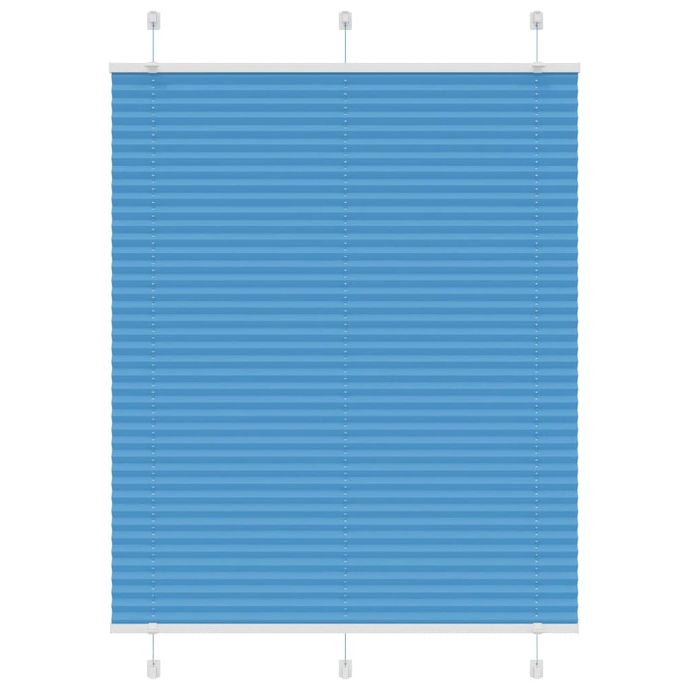 Vidaxl plissé rolgordijn 110x100cm stofbreedte 109,4cm polyester blauw
