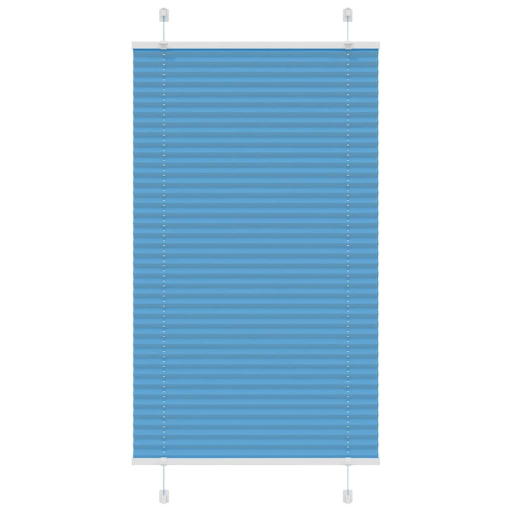 Vidaxl plissé rolgordijn 80x150 cm stofbreedte 79,4 cm polyester blauw