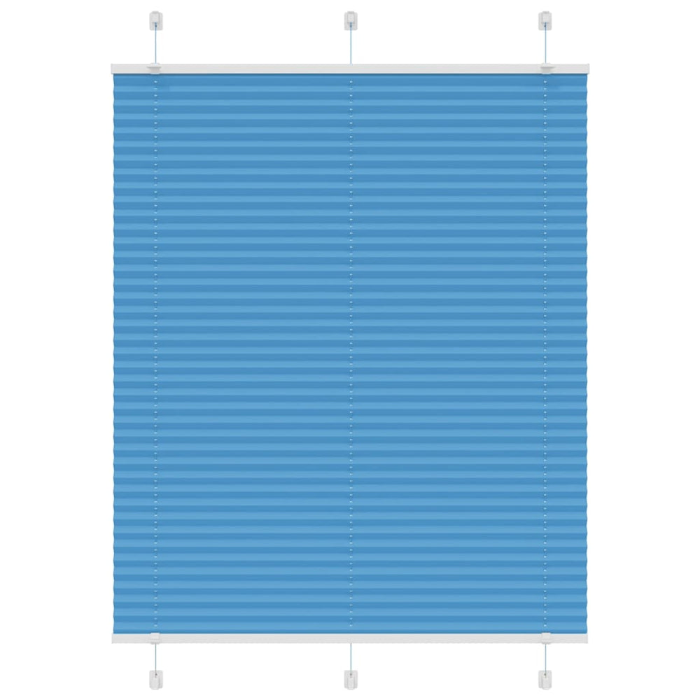 Vidaxl plissé rolgordijn 105x150cm stofbreedte 104,4cm polyester blauw