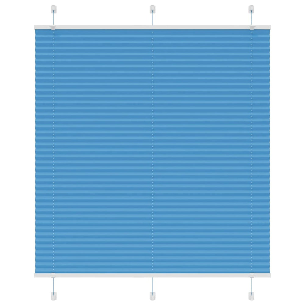 Vidaxl plissé rolgordijn 115x150cm stofbreedte 114,4cm polyester blauw