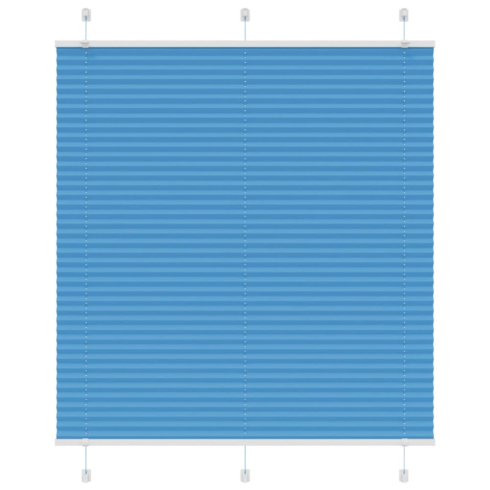 Vidaxl plissé rolgordijn 120x150cm stofbreedte 119,4cm polyester blauw