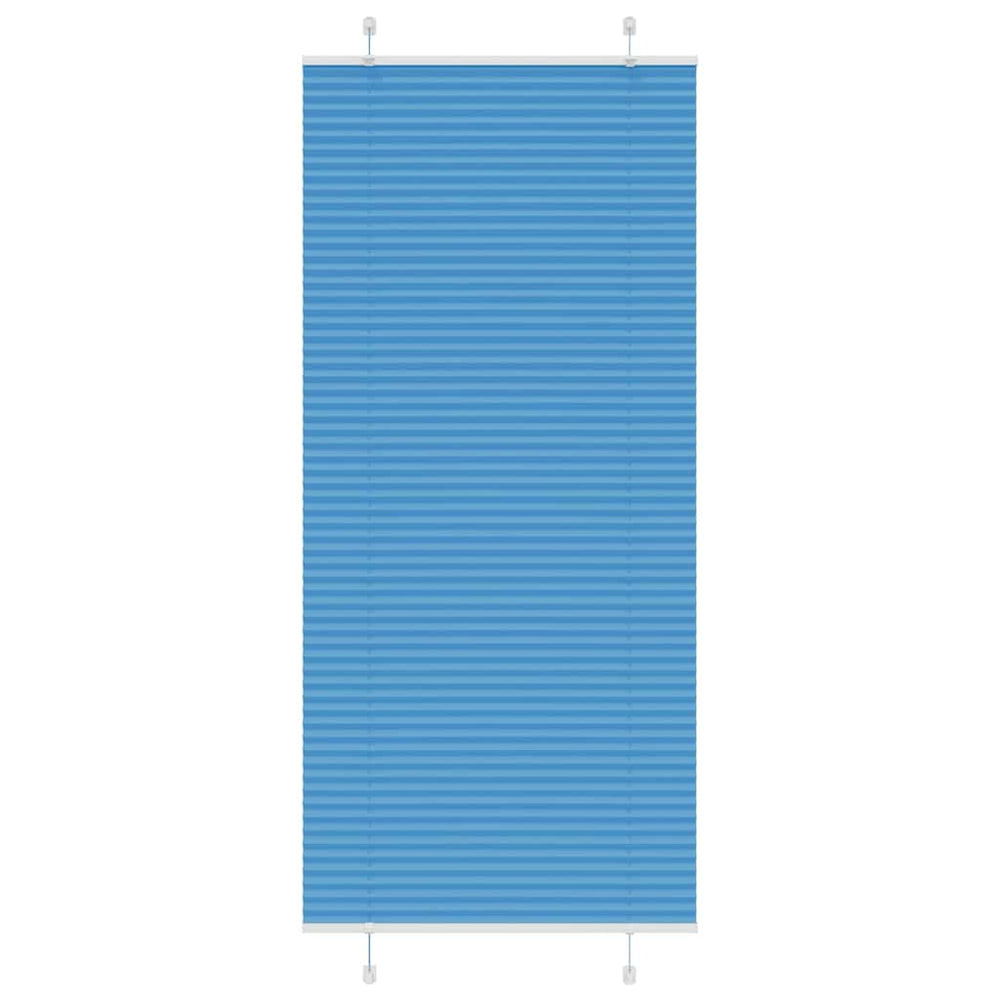 Vidaxl plissé rolgordijn 85x200 cm stofbreedte 84,4 cm polyester blauw
