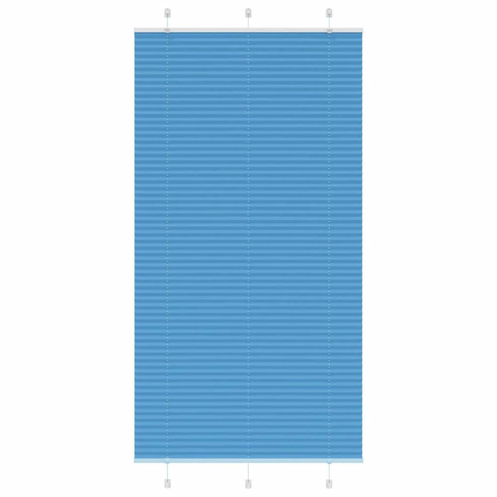 Vidaxl plissé rolgordijn 105x200cm stofbreedte 104,4cm polyester blauw