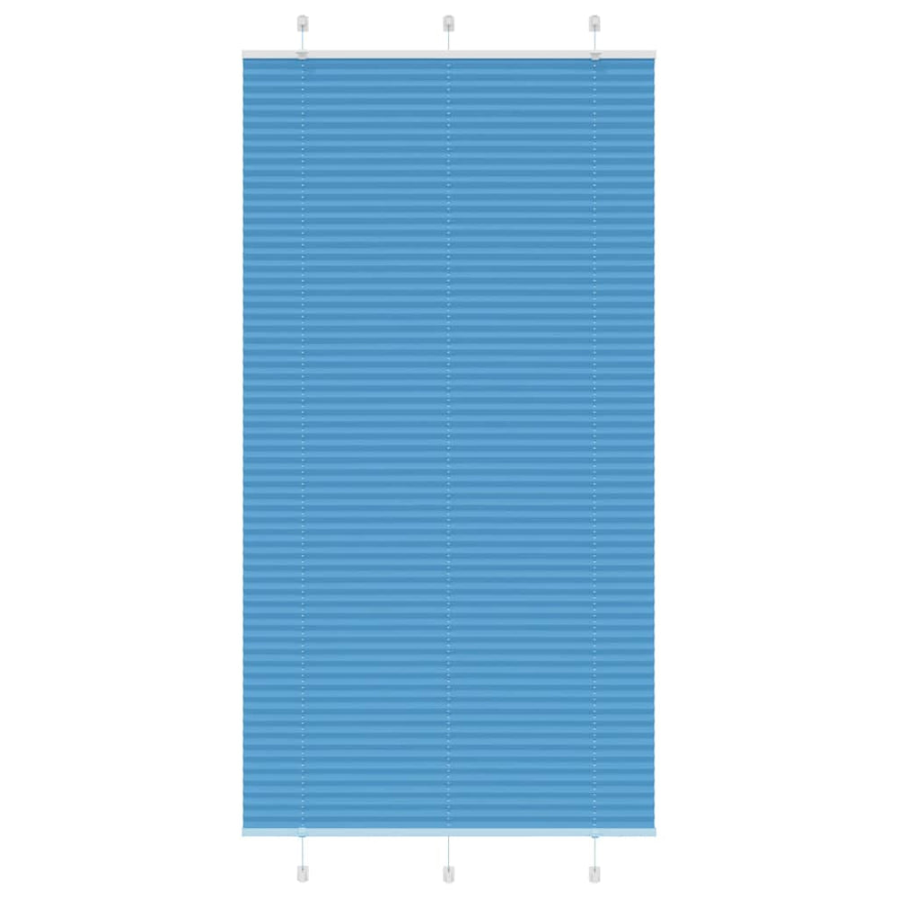 Vidaxl plissé rolgordijn 110x200cm stofbreedte 109,4cm polyester blauw