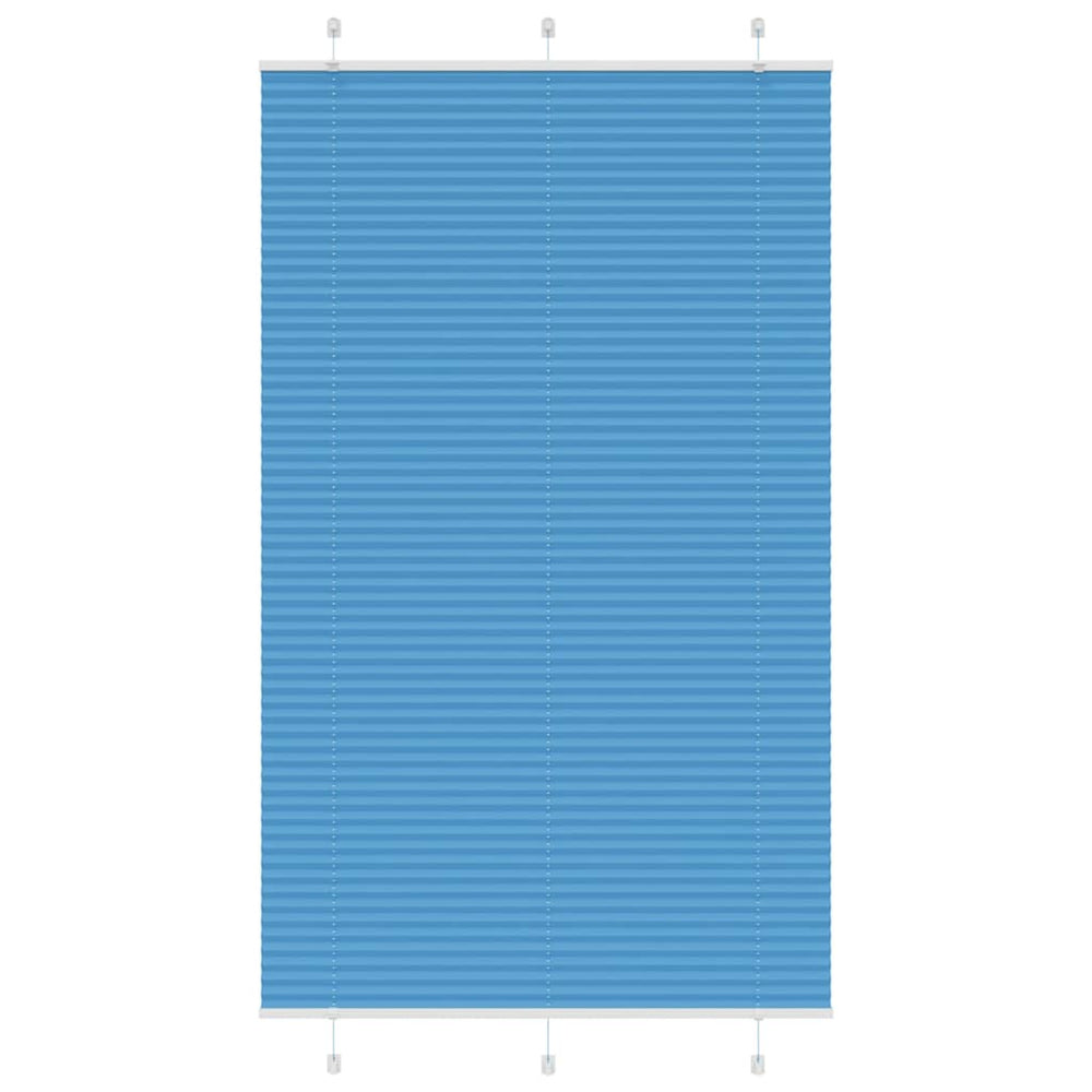 Vidaxl plissé rolgordijn 115x200cm stofbreedte 114,4cm polyester blauw