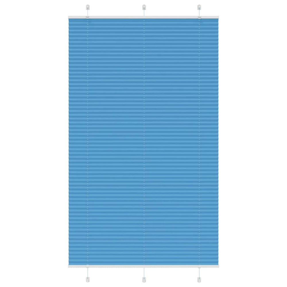 Vidaxl plissé rolgordijn 120x200cm stofbreedte 119,4cm polyester blauw